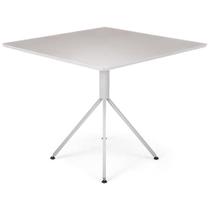 Mesa de Jantar 4 Lugares Quadrada Herval Slim, MDF Off White, 75x90 cm