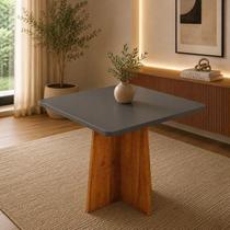 Mesa de Jantar 4 Lugares Quadrada Tampo de MDF Tulipa