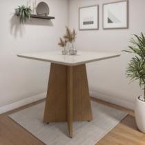 Mesa de Jantar 4 Lugares Quadrada Tampo Vidro/MDF Jade Mesa de Jantar 4 Lugares Quadrada Tampo Vidro/MDF Jade