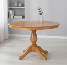 Mesa de Jantar 4 Lugares Redonda Tampo de Madeira Maciça Gardênia Mesa de Jantar 4 Lugares Redonda Tampo de Madeira Maciça Gardênia