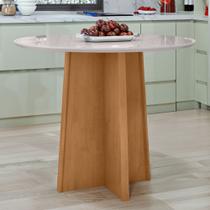 Mesa de Jantar 4 Lugares Redonda Tampo de Vidro Celebrare