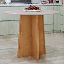 Mesa de Jantar 4 Lugares Redonda Tampo MDF Celebrare