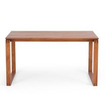 Mesa de Jantar 4 Lugares Retangular Madeira Maciça Craft Marrom/Garapa