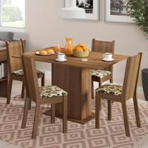 Mesa de Jantar 4 Lugares Tampo de Madeira Lexy Madesa