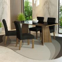 Mesa de Jantar 4 Lugares Tampo de Vidro Harper Madesa