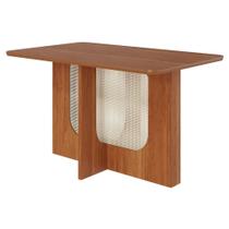 Mesa de Jantar 4 Lugares Tampo MDF 130X80 cm 20584 Mesa de Jantar 4 Lugares Tampo MDF 130X80 cm 20584