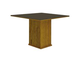 Mesa de Jantar 4 Lugares Tampo MDF/Vidro Napoli 90cm Moveis Leifer