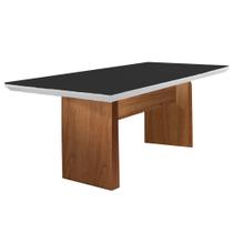 Mesa de Jantar 4 Lugares Tampo Preto 1,4m - Kolonne