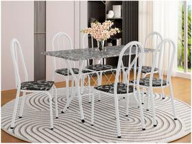 Mesa de Jantar 6 Cadeiras Retangular Branca Artefamol Ravena
