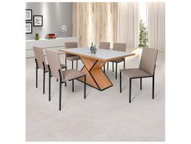 Mesa de Jantar 6 Cadeiras Retangular Ciplafe Dubai