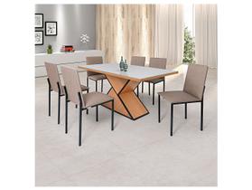 Mesa de Jantar 6 Cadeiras Retangular Ciplafe Dubai