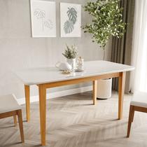 Mesa de Jantar 6 Lugares 160cm com Tampo MDF e Vidro Tangará CabeCasa MadeiraOriginals Marrom - CabeCasa MadeiraMadeira Mesa de Jantar 6 Lugares 160cm com Tampo MDF e Vidro Tangará CabeCasa MadeiraOriginals Marrom - CabeCasa MadeiraMadeira