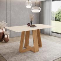 Mesa de Jantar 6 Lugares 1,6m Tampo MDF Canto Reto Lins Henn