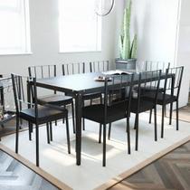 Mesa de Jantar 6 Lugares Aço 185x90cm Rio Mesa de Jantar 6 Lugares Aço 185x90cm Rio