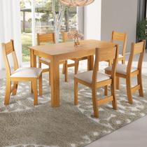 Mesa de Jantar 6 Lugares Ariane Mel/Nude - Pnr Móveis Mesa de Jantar 6 Lugares Ariane Mel/Nude - Pnr Móveis