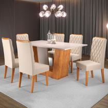 Mesa de Jantar 6 Lugares Impala Mel/Blonde/Nude - Pnr Móveis