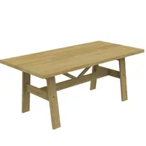 Mesa de Jantar 6 Lugares Madeira Maciça Farm Artemobili