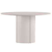 Mesa de Jantar 6 Lugares Redonda 135cm Verbena N01 Off White - Lyam Decor Mesa de Jantar 6 Lugares Redonda 135cm Verbena N01 Off White - Lyam Decor