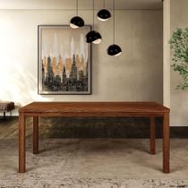 Mesa De Jantar 6 Lugares Retangular 180cm Madeira Maciça Dunia F06 Rústico Escuro - Lyam Decor Mesa De Jantar 6 Lugares Retangular 180cm Madeira Maciça Dunia F06 Rústico Escuro - Lyam Decor