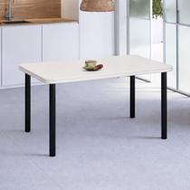 Mesa de Jantar 6 Lugares Retangular Base Pintura e Tampo de Mdp/fórmica