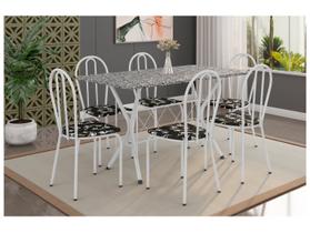 Mesa de Jantar 6 Lugares Retangular Branca