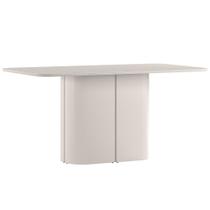 Mesa de Jantar 6 Lugares Retangular Tampo Vidro Verbena N01 Off White - Lyam Decor Mesa de Jantar 6 Lugares Retangular Tampo Vidro Verbena N01 Off White - Lyam Decor