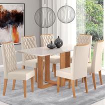 Mesa de Jantar 6 Lugares San Diego Mel/Blonde/Nude - Panorama Móveis