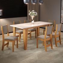 Mesa de Jantar 6 Lugares Virtus Mel/Blonde/V.pérola - Viero Móveis Mesa de Jantar 6 Lugares Virtus Mel/Blonde/V.pérola - Viero Móveis