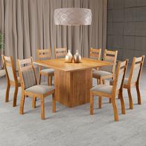 Mesa de Jantar 8 Lugares Beirute Mel/Perola - Panorama Móveis