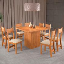 Mesa de Jantar 8 Lugares Lexa Mel/Nude 26185 - Viero Móveis Mesa de Jantar 8 Lugares Lexa Mel/Nude 26185 - Viero Móveis
