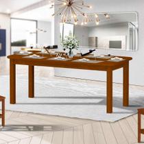 Mesa de Jantar 8 Lugares Madeira Maciça 200cm Mel Safira Nemargi