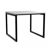 Mesa de Jantar 80x80cm Moderna e Compacta - Estilo Industrial com Metalon Reforçado