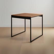 Mesa de Jantar 80x80cm Moderna Industrial - Design Compacto para 4 Lugares em MDF