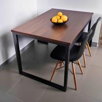 Mesa de Jantar 80x80cm Moderna Industrial - Design Compacto para 4 Lugares em MDF