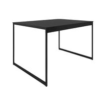 Mesa de Jantar 80x80cm Preta Estilo Industrial 4 Lugares Ideal para Espaços Pequenos