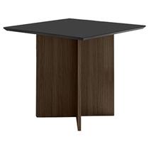 Mesa de Jantar 90cm Helo Amêndoa Grafite Poliman