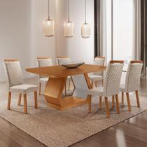 Mesa de Jantar Alvorada 6 Lugares Retangular MDF 180CM Creme Moderna Mesa de Jantar Alvorada 6 Lugares Retangular MDF 180CM Creme Moderna