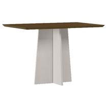 Mesa de Jantar Anitta 120x80 cm sem Vidro Off White Imbuia New Ceval