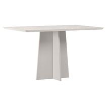 Mesa de Jantar Anitta 135X90 cm com Vidro Off White New Ceval