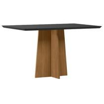 Mesa de Jantar Anitta 135X90 cm com Vidro Ype Preto New Ceval