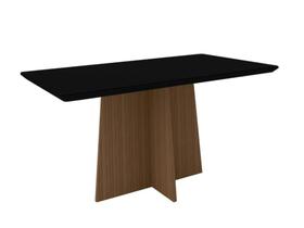 Mesa de Jantar Anitta 1600X900 Imbuia/Preto - New Ceval