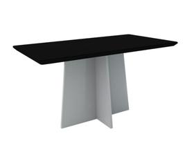 Mesa de Jantar Anitta 1600X900 Off White/Preto - New Ceval