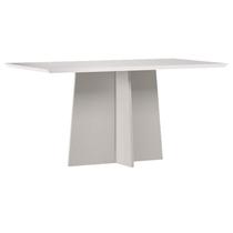 Mesa de Jantar Anitta 160x90 cm com Vidro Off White New Ceval