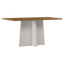 Mesa de Jantar Anitta 160x90 cm sem Vidro Off White Ype New Ceval