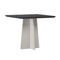 Mesa de Jantar Anitta 900X900 Off White/Preto