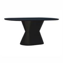Mesa De Jantar Apollo Tampo Oblongo 180x90cm Preto