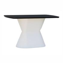 Mesa De Jantar Apollo Tampo Retangular 136x80cm Branco-preto