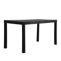 Mesa de Jantar Área Externa Creta Grande Fratini 140 cm (largura) em Polipropileno Preto Mesa de Jantar Área Externa Creta Grande Fratini 140 cm (largura) em Polipropileno Preto