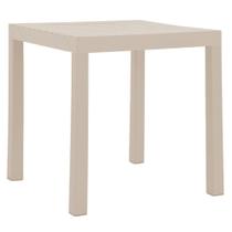 Mesa de Jantar Área Externa Quadrada Creta Pequena Fratini 72 cm (largura) em Polipropileno Nude