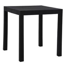 Mesa de Jantar Área Externa Quadrada Creta Pequena Fratini 72 cm (largura) em Polipropileno Preto Mesa de Jantar Área Externa Quadrada Creta Pequena Fratini 72 cm (largura) em Polipropileno Preto
